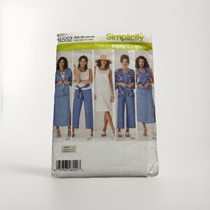 Simplicity 4552 Sewing Pattern Crafts Size 20W 28W Plus Easy Skirt Kimono Dress